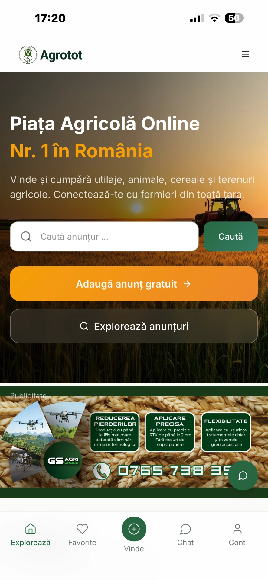 Agrotot — aplicația mobilă